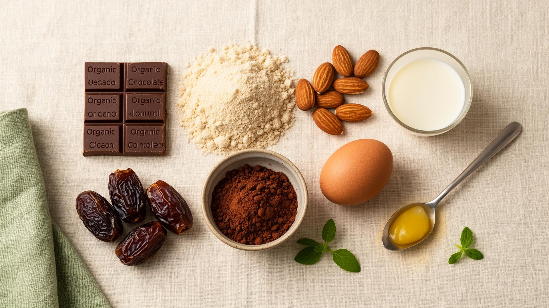 Premium baking ingredients laid out on cream linen
